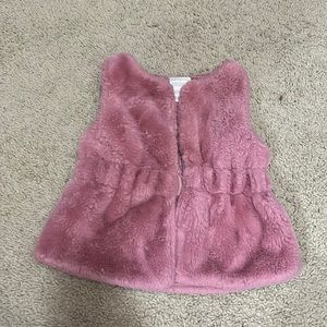 Toddler Faux Fur Pink Vest